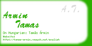 armin tamas business card