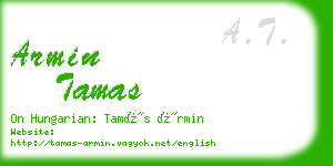 armin tamas business card